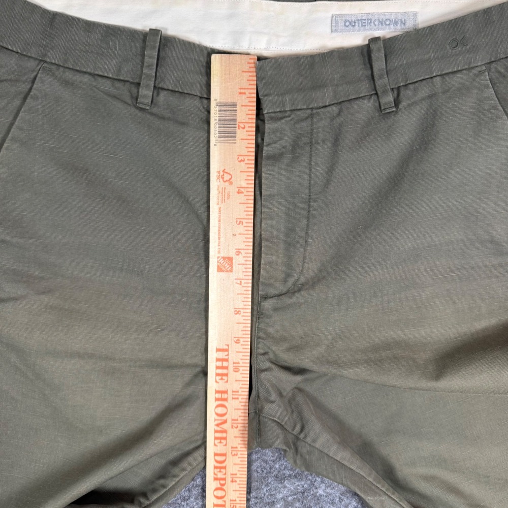 Outerknown Nomad Chino Pant Mens 34x32) Olive Green Cotton Hemp Stretch - Picture 9 of 9